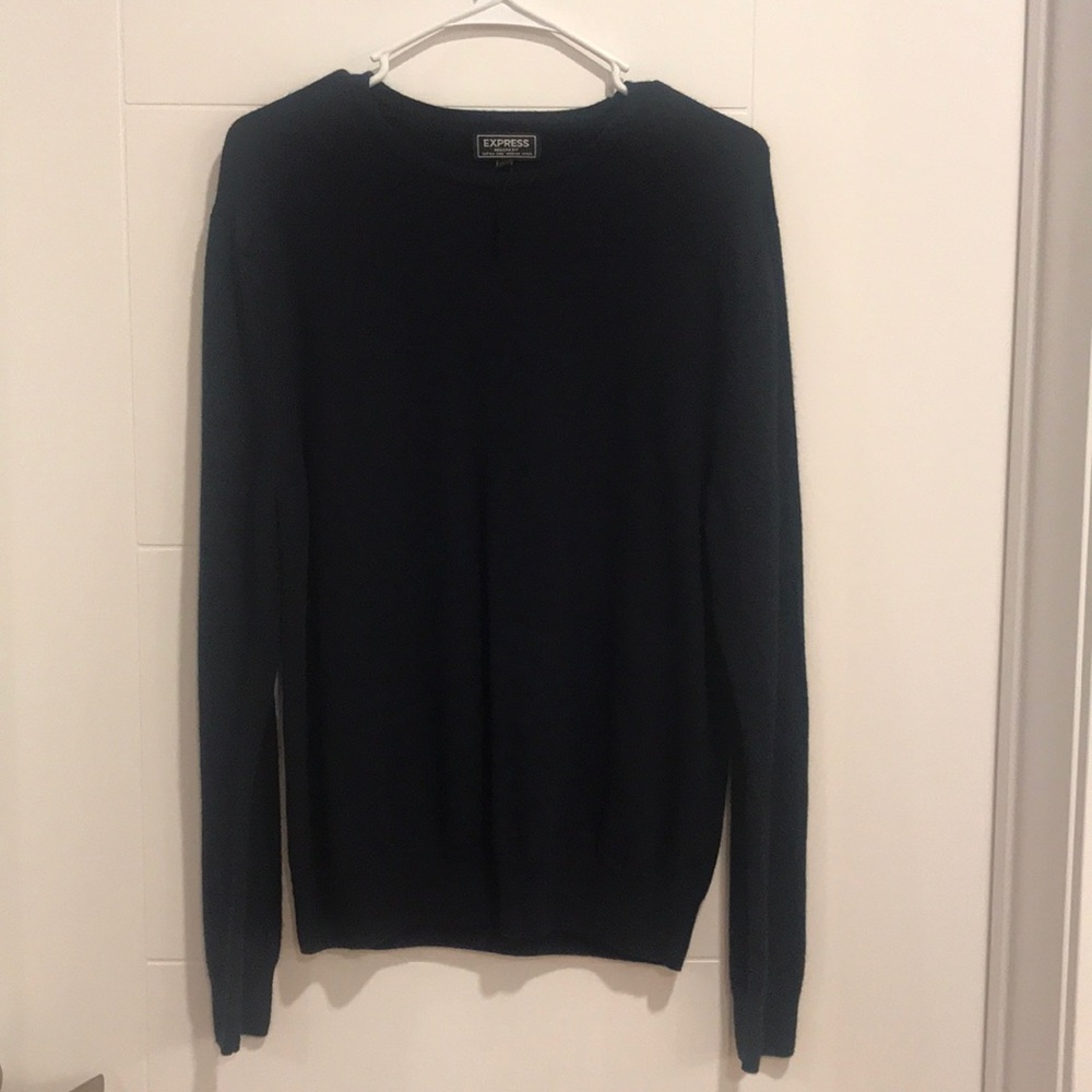 Express Navy Extra Fine Merino Wool Sweater